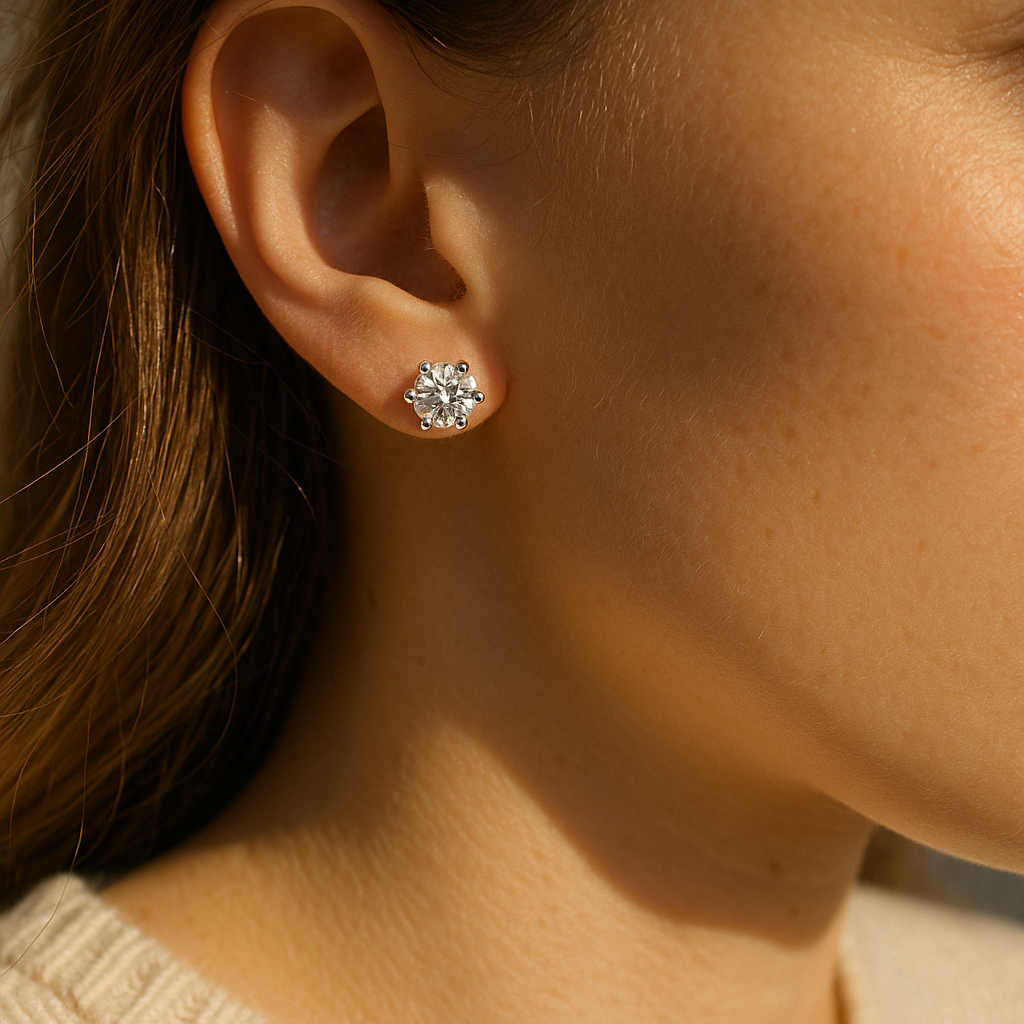 Nova Solitaire Stud Earrings