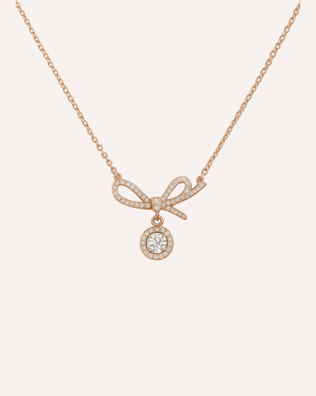 Rose Bow Elegance Necklace