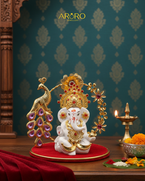 Shri Ganesh Ji - Gold Plated Idol