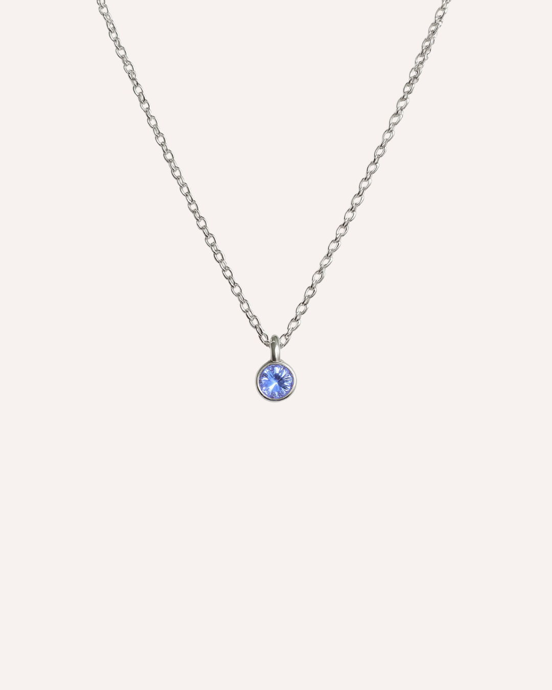 Blue Solitaire Necklace