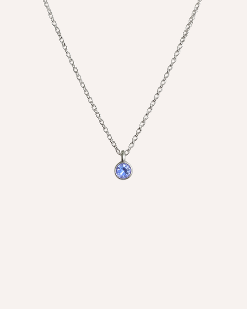 Blue Solitaire Necklace