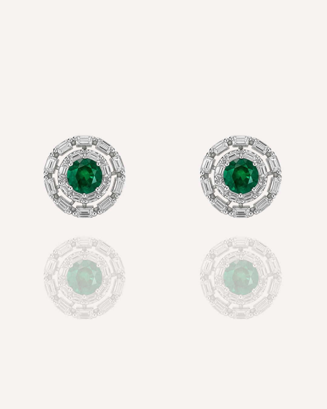 Emerald Radiance Stud Earrings