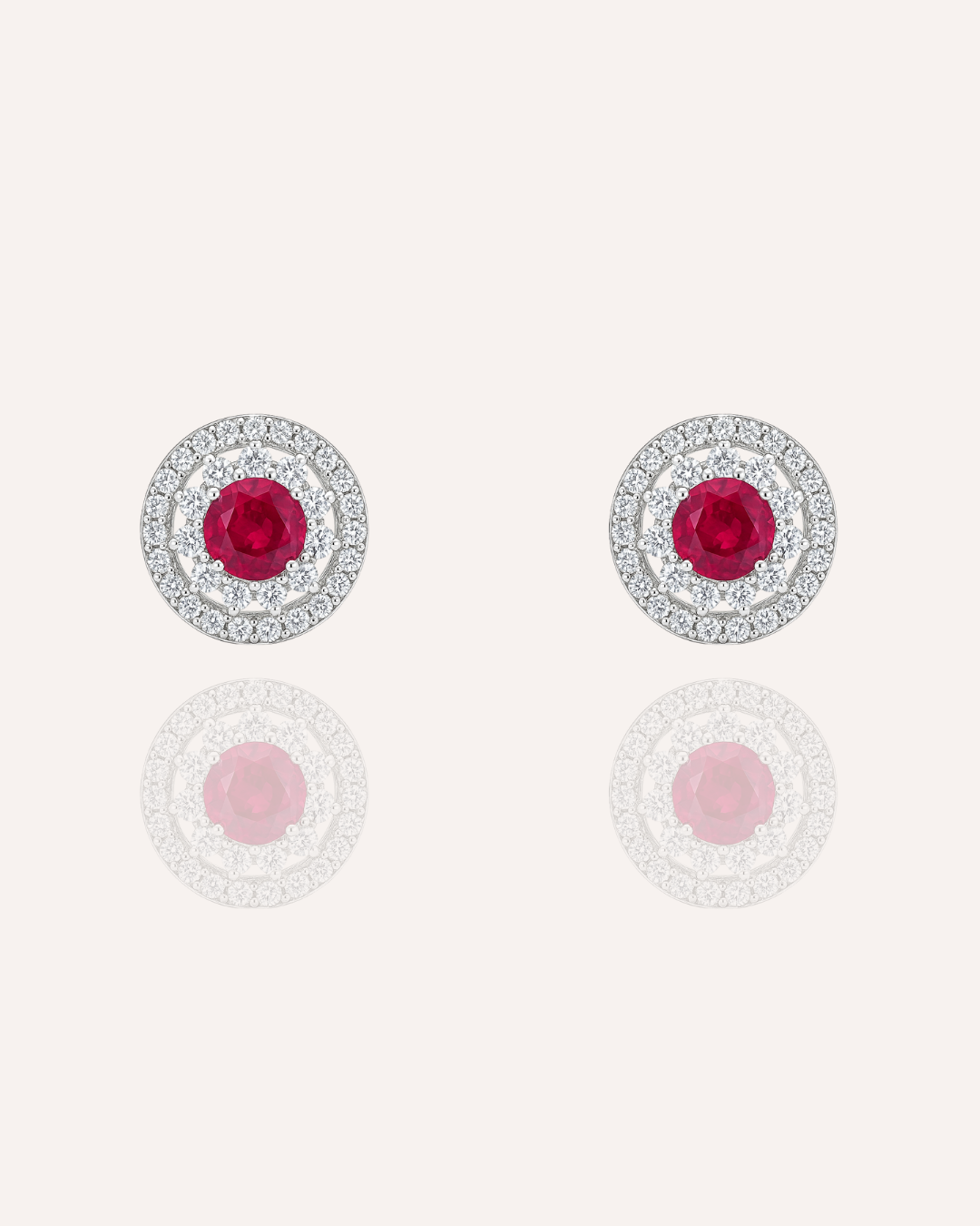 Crimson Stud Earrings
