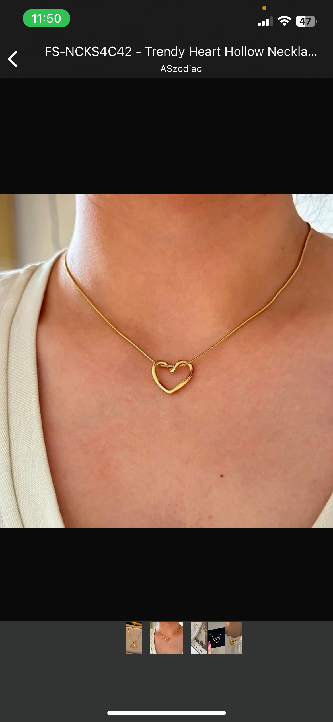 Hollow Heart Necklace