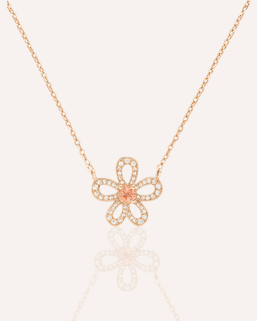 Rose Bloom Flower Necklace