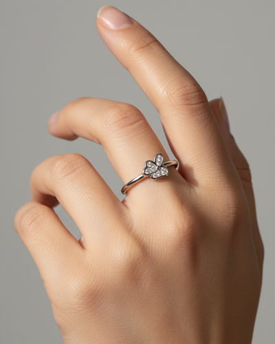 Luminous Butterfly Ring