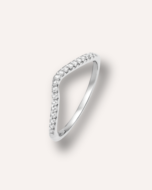 Chevron Pave Ring