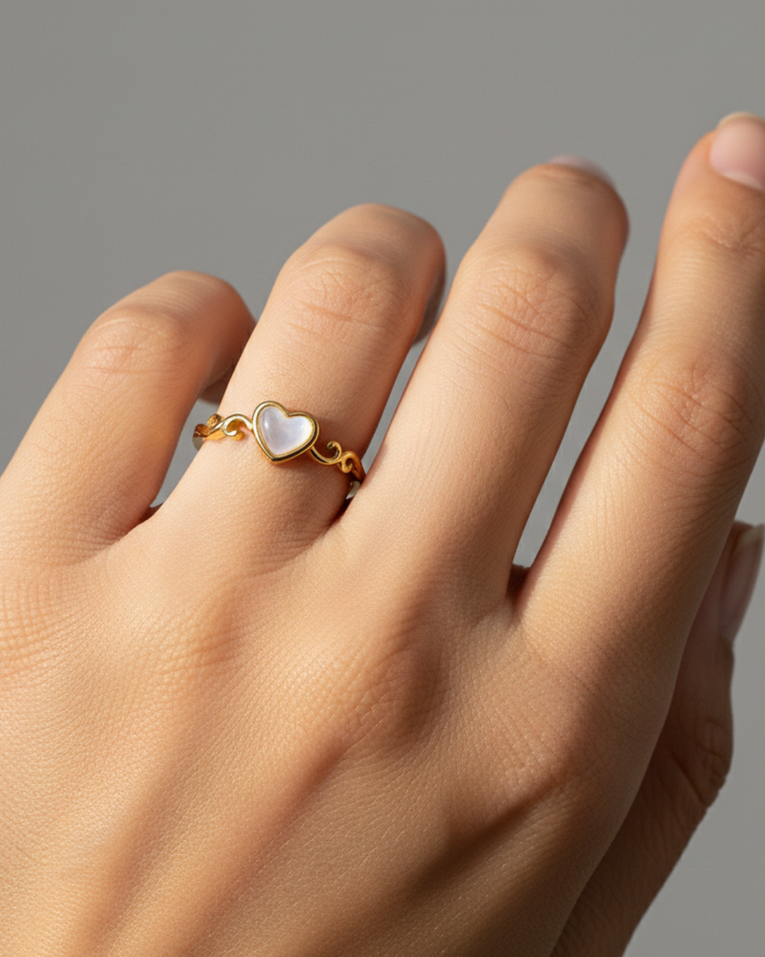 Golden Heart Promise Ring