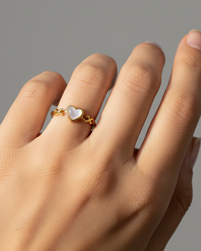 Golden Heart Promise Ring
