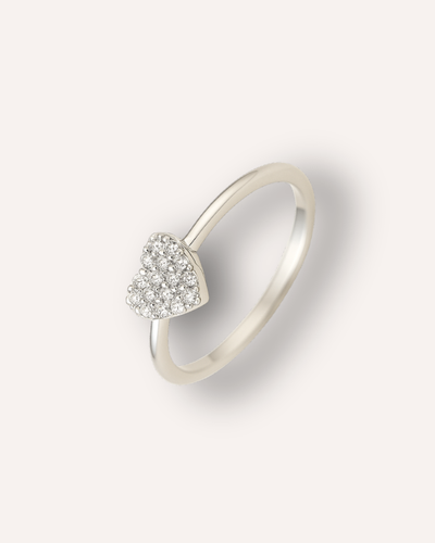 Pave Heart Ring