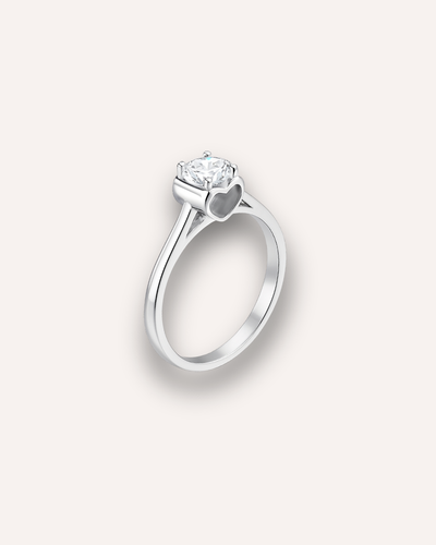 Hidden Heart Solitaire Ring