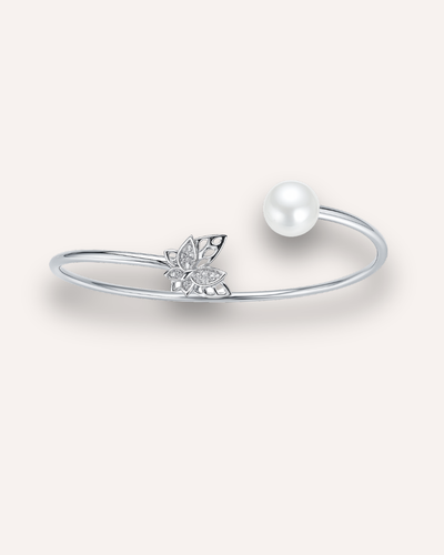 Pearl and Butterfly Cuff
