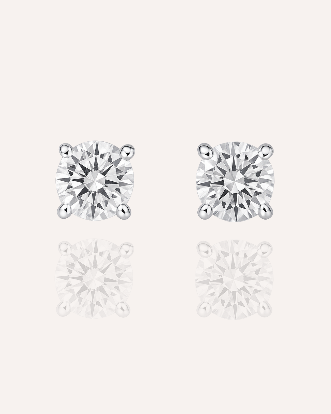 Classic Solitaire Stud Earrings