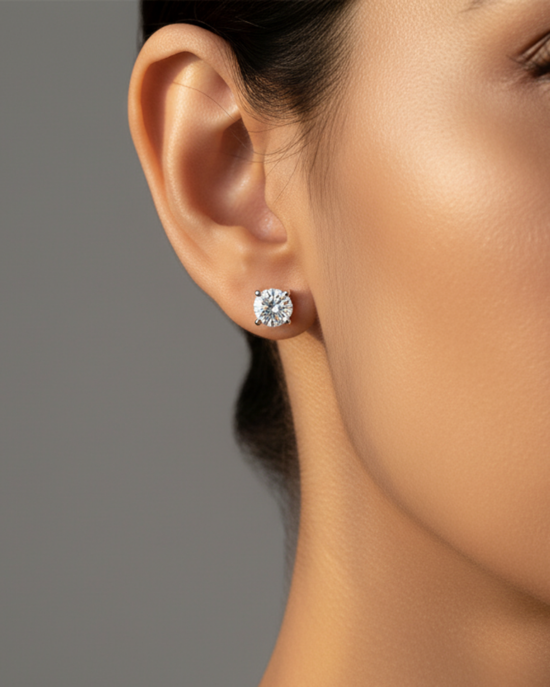 Classic Solitaire Stud Earrings