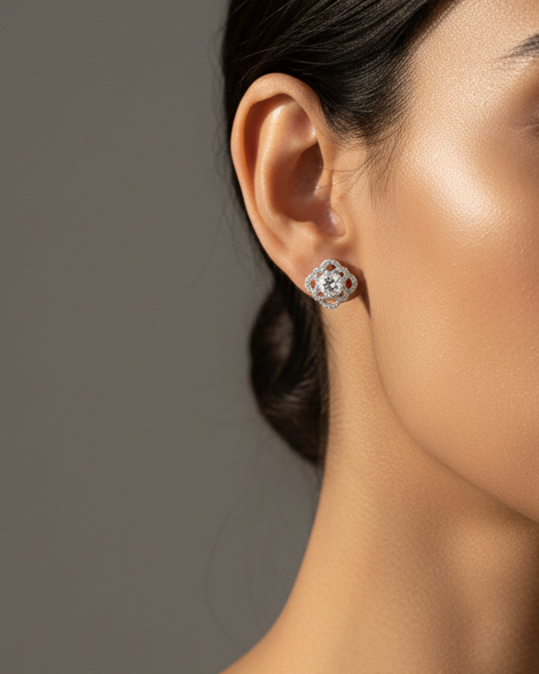 Clover Bloom Stud Earrings