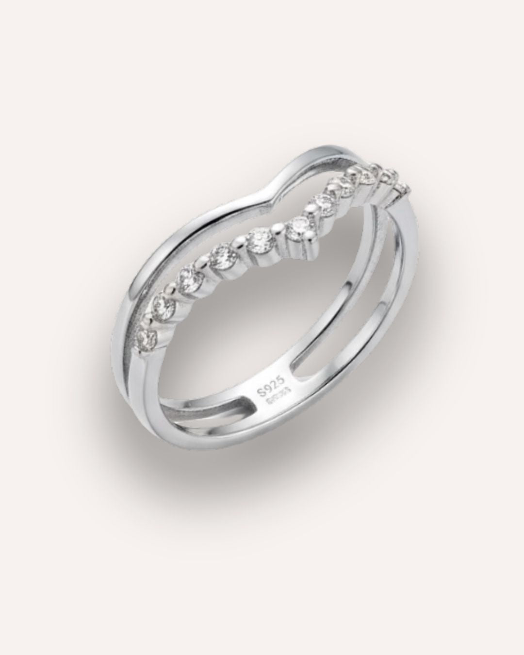 Interlaced Chevron Ring