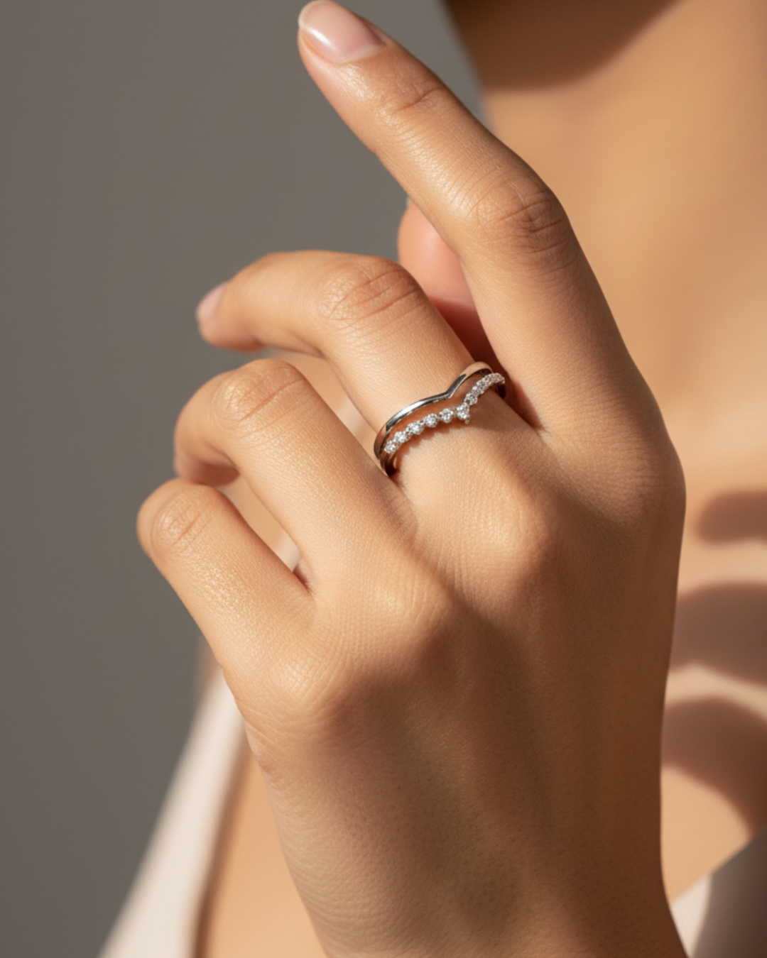 Interlaced Chevron Ring