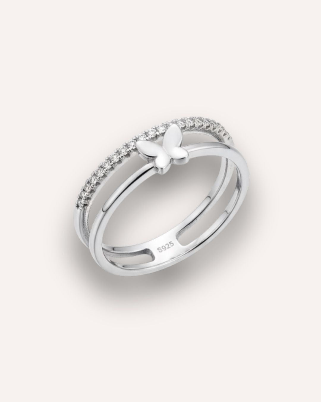 Luminous Butterfly Ring