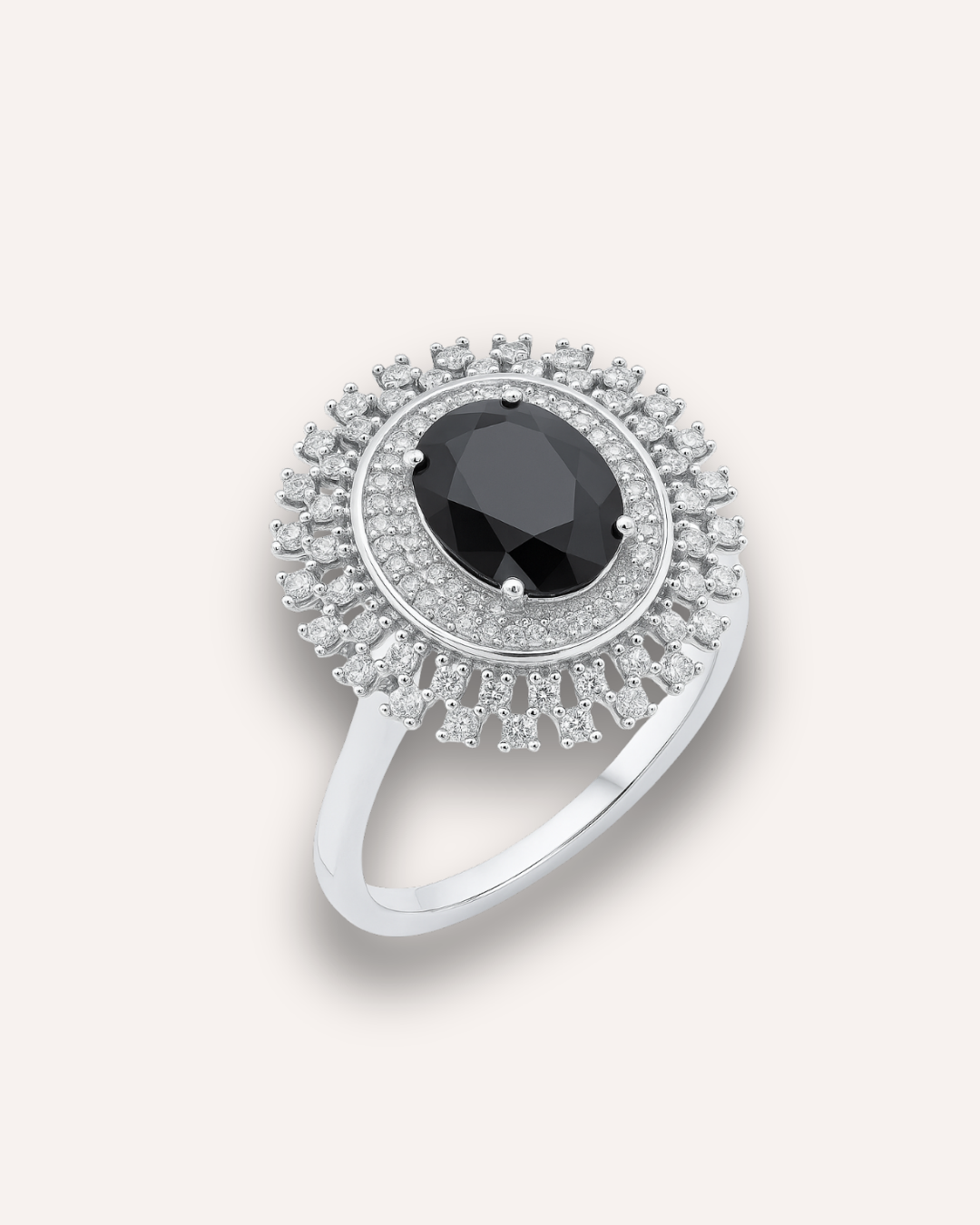 Onyx Sunburst Ring