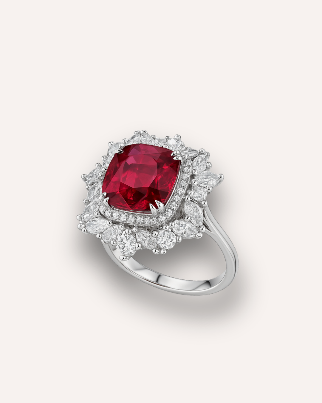 Ruby Cluster Ring