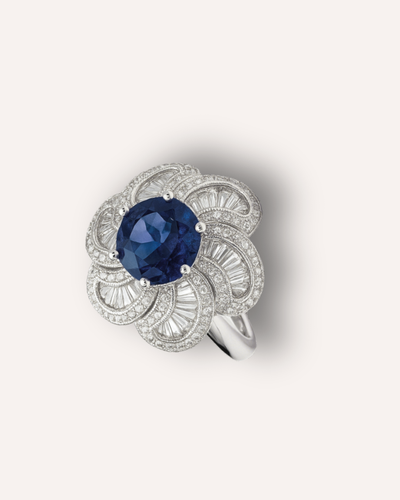 Sapphire Blossom Ring