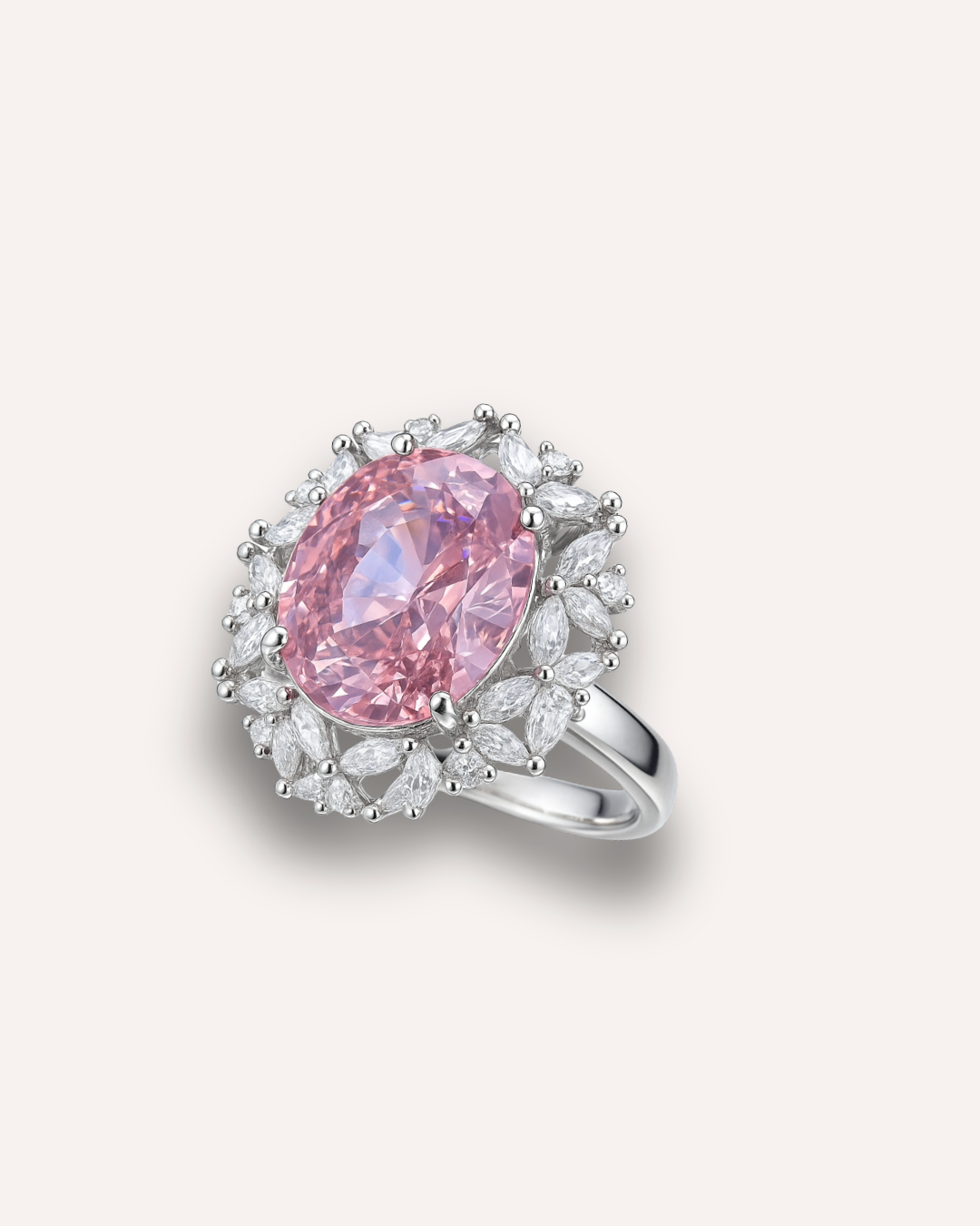 Pink Blossom Cluster Ring