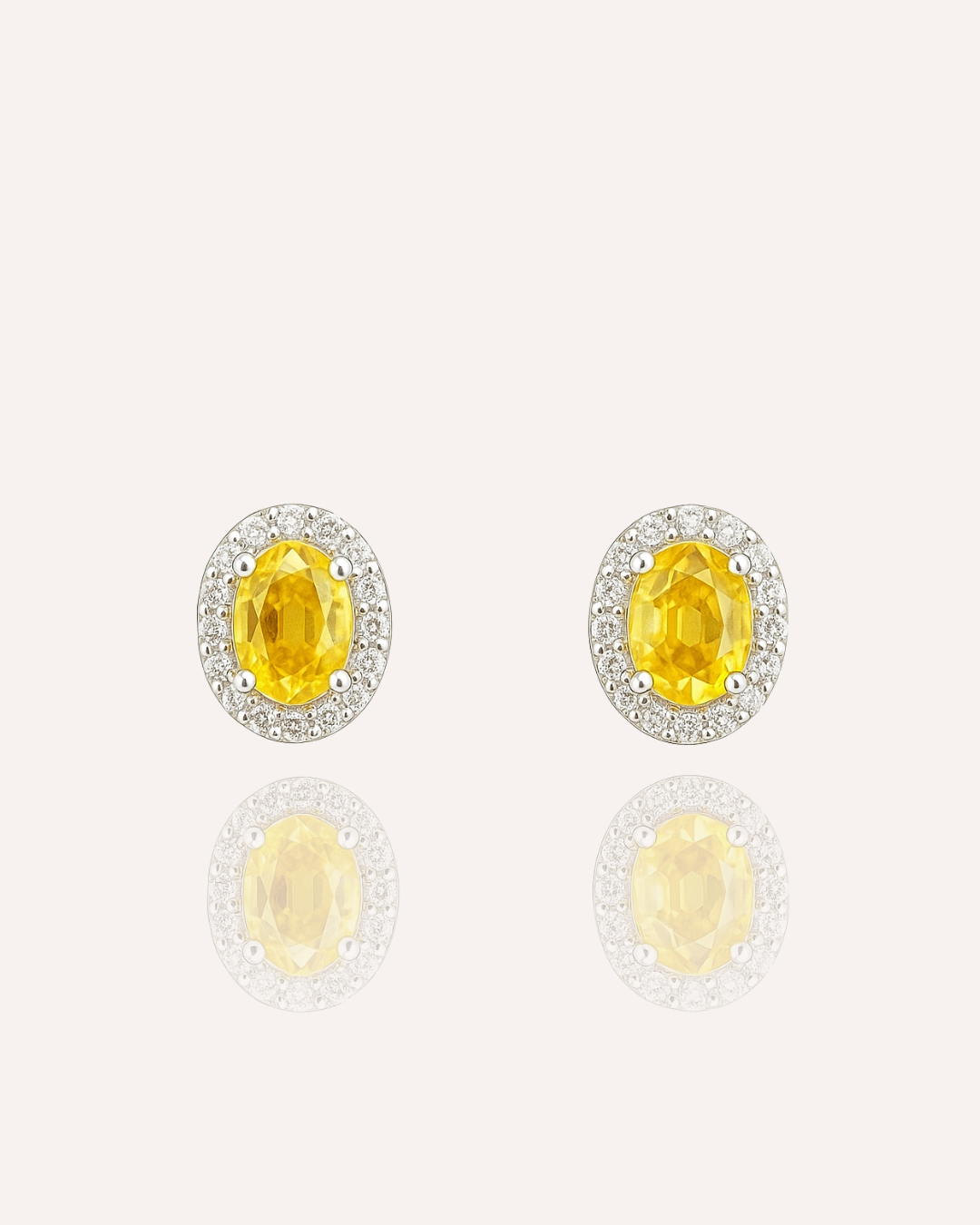 Sunlit Halo Stud Earrings