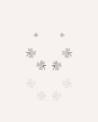 Clover Cluster Stud Earrings