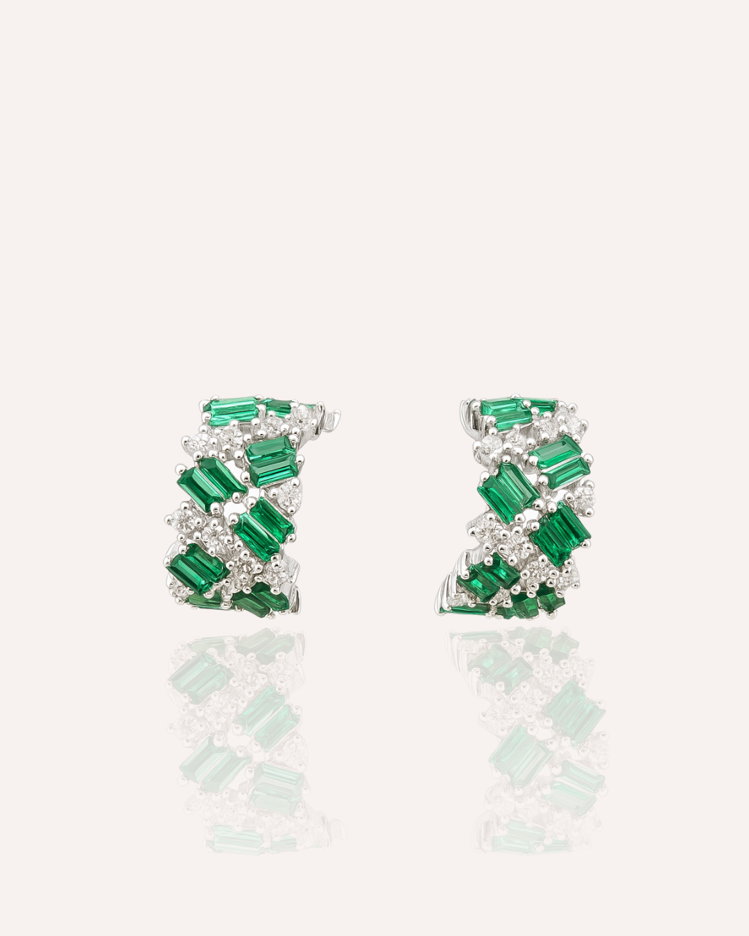 Emerald Luxe Hoops