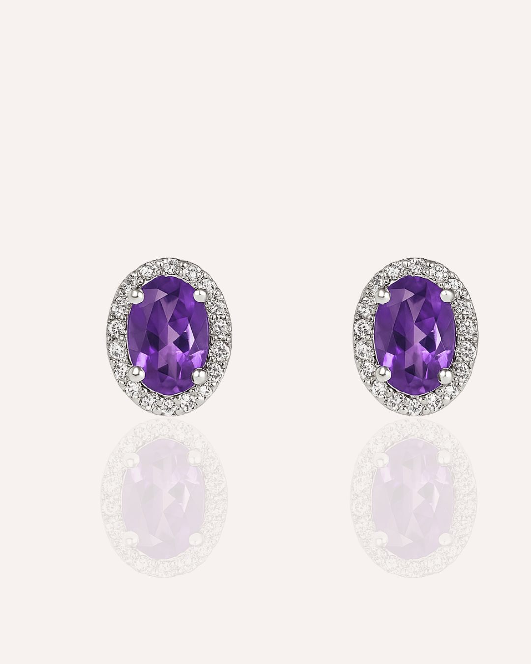Violet Halo Stud Earrings