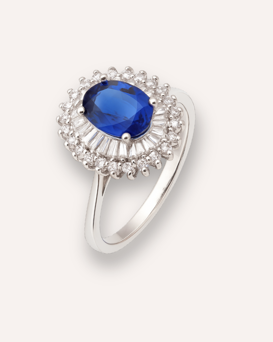 Royal Halo Blue Ring