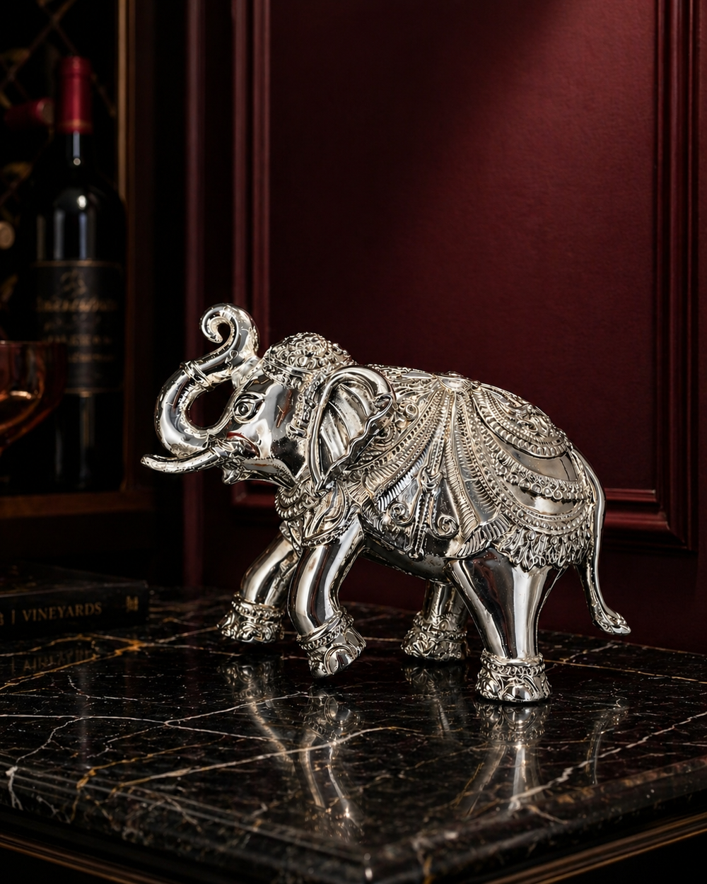Silver Plated Royal Elephant