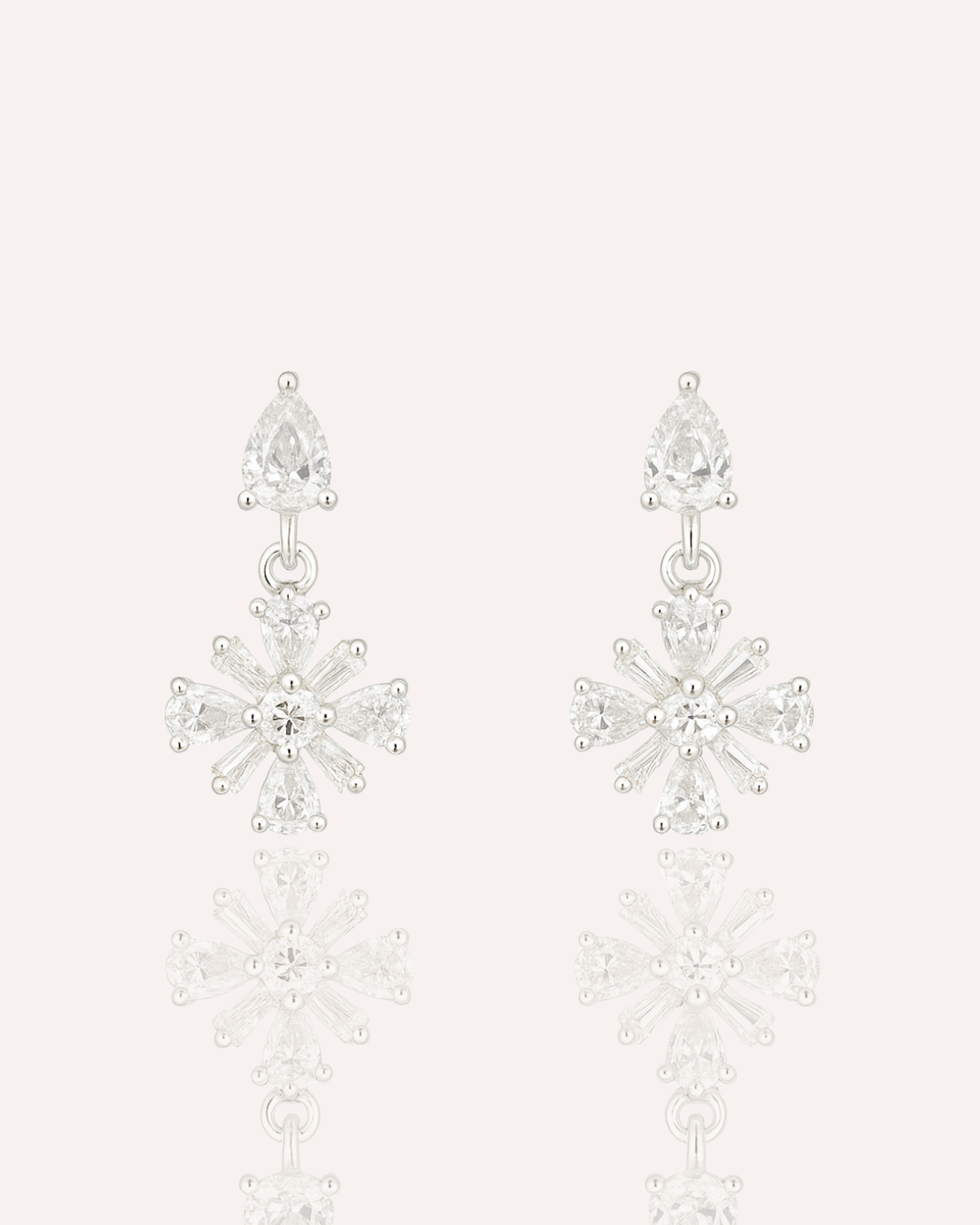 Crystal Bloom Drop Earrings