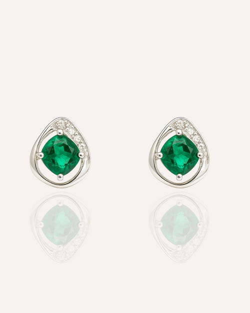 Emerald Stud Earrings