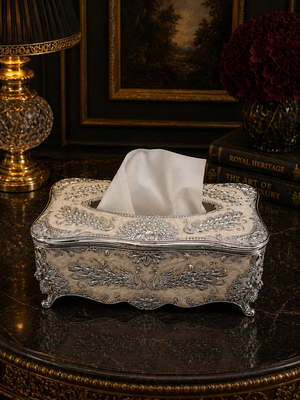 Silver Enamel                            Tissue Box