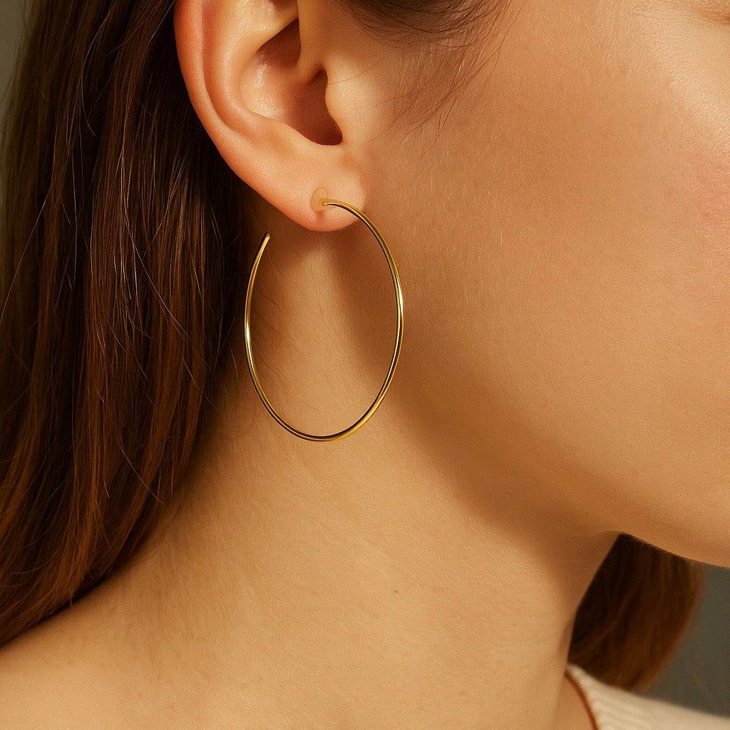 Golden Halo Hoop Earrings