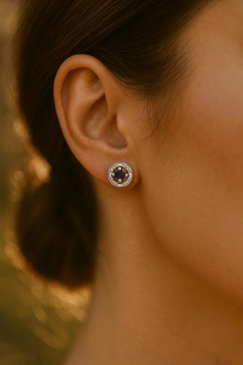 Midnight Orbit Stud Earrings