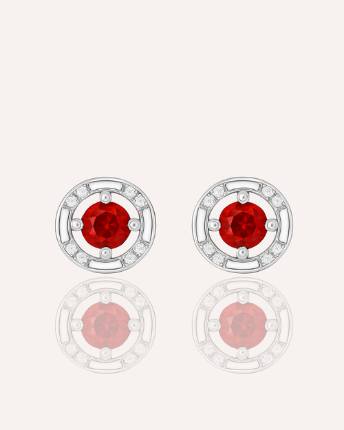 Ruby Glow Studs Earrings