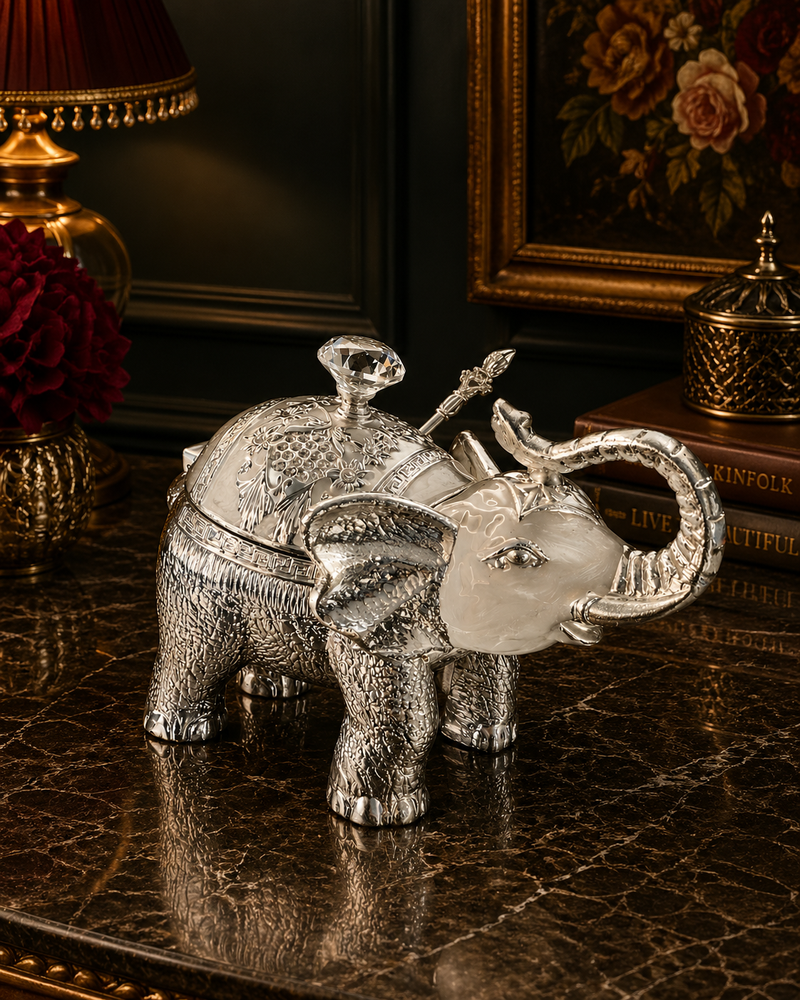 Silver Plated Elephant Bowl