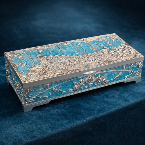 Silver Peacock Royale Box