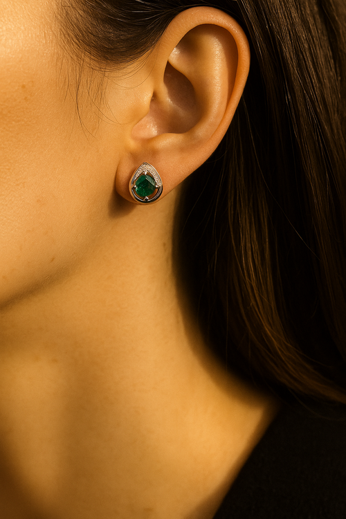Emerald Stud Earrings
