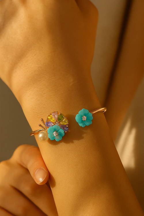 Floral Cuff Bracelet