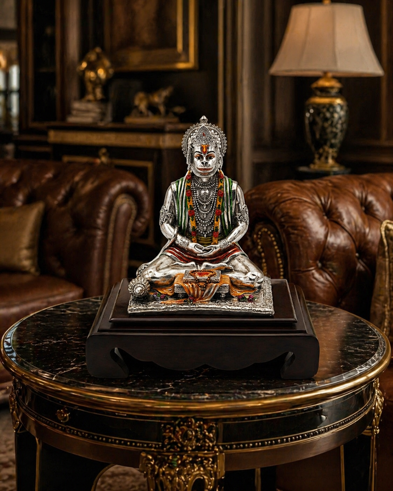 Silver Plated Hanuman Ji Murti