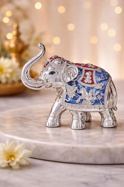 Royal Elephant Pair - Premium Silver Plated
