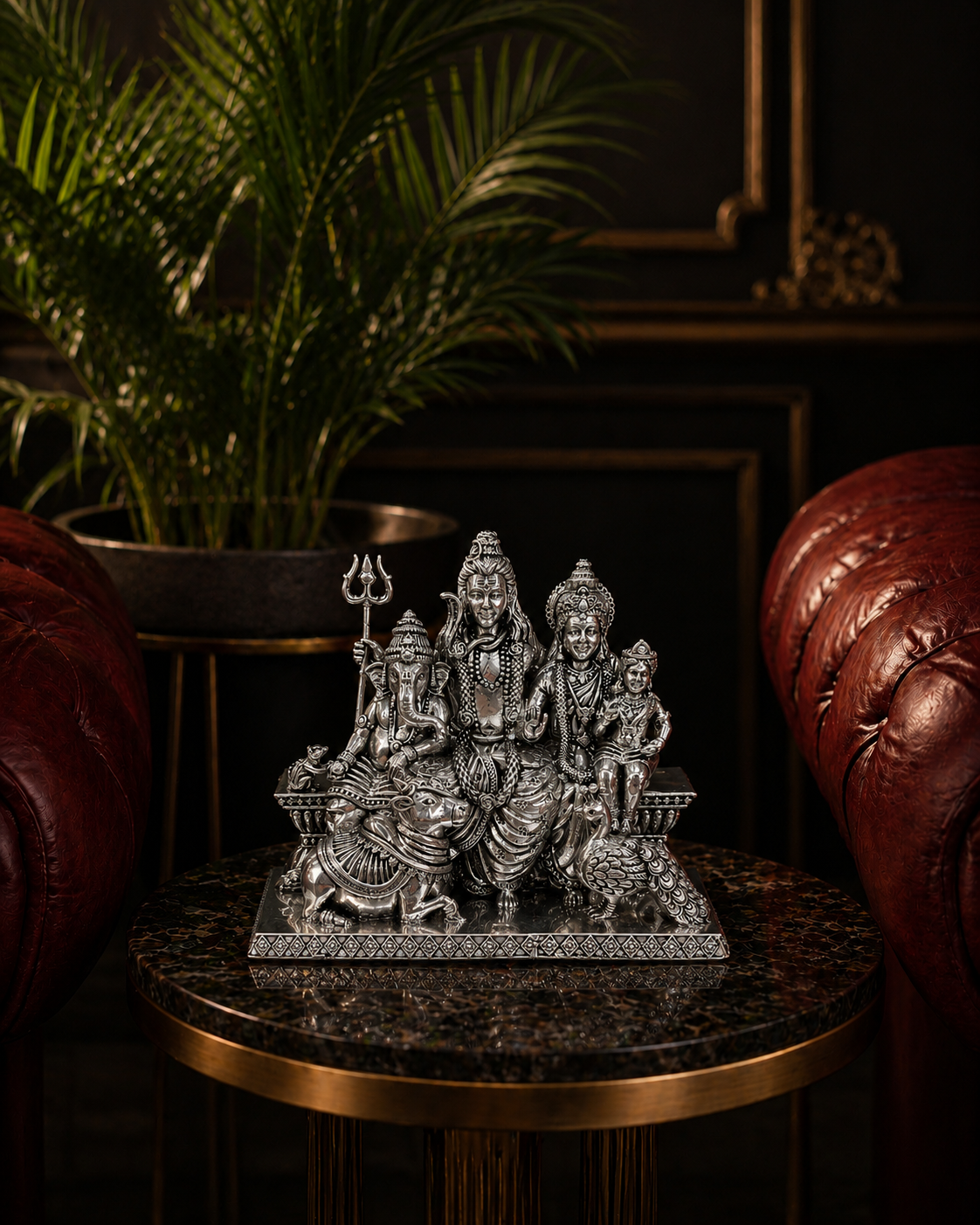 Silver Shiv Parivar Murti