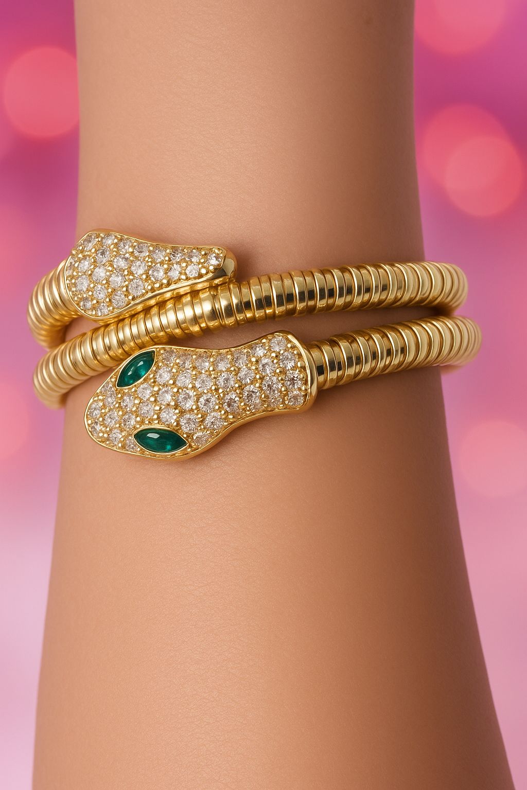 Serpent Coil Luxe Wrap Bracelet