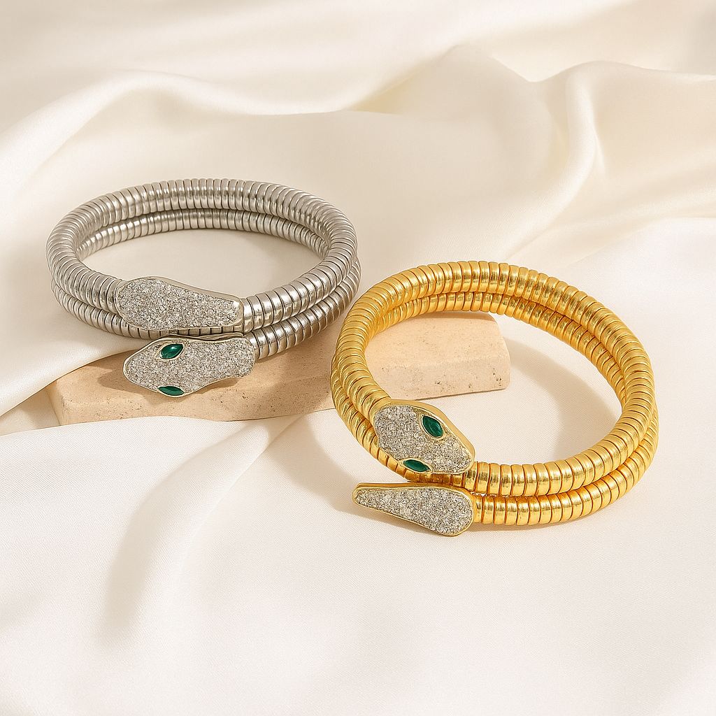 Serpent Coil Luxe Wrap Bracelet