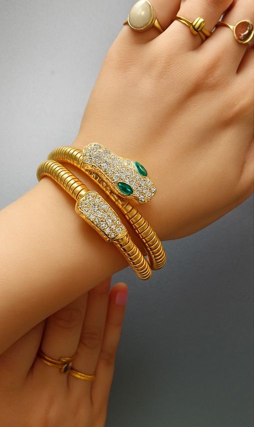 Serpent Coil Luxe Wrap Bracelet